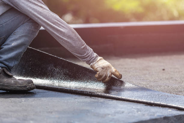 Professional Basement Waterproofing technician working in Mark Center, OH